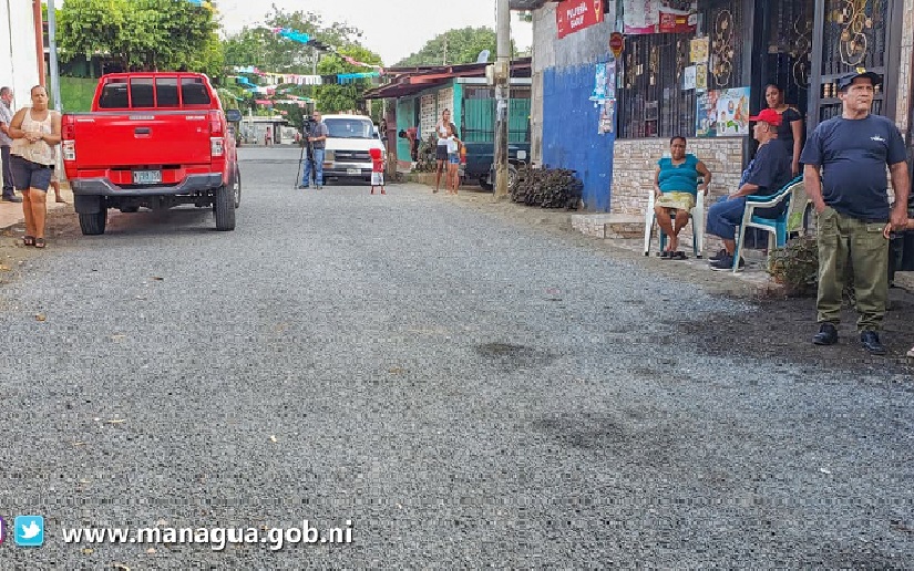 Alcaldía de Managua entrega obra de infraestructura a las familias del barrio Jorge Dimitrov