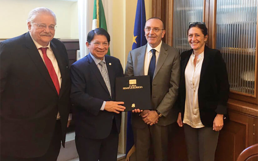 Canciller Denis Moncada sostiene reunión con parlamentarios italianos