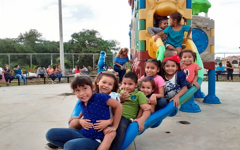 (+ Fotos) Así luce el nuevo parque infantil en Somotillo