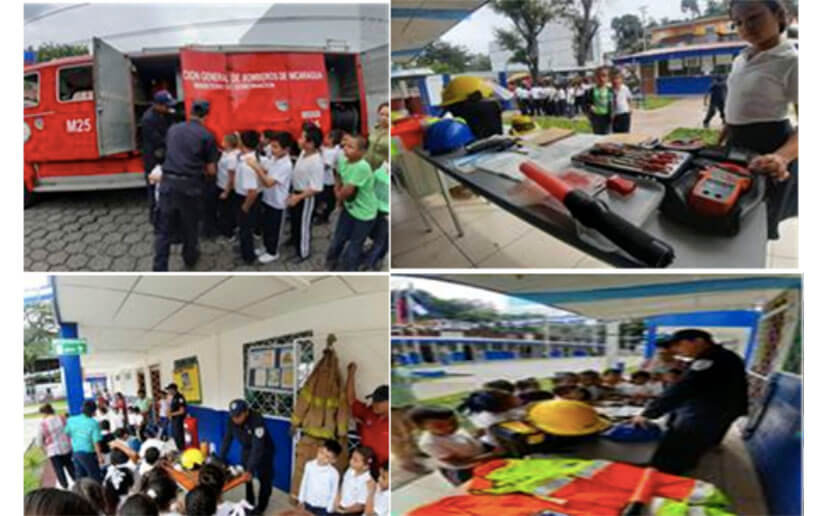 Estudiantes de Nicaragua fueron Bomberos por un día