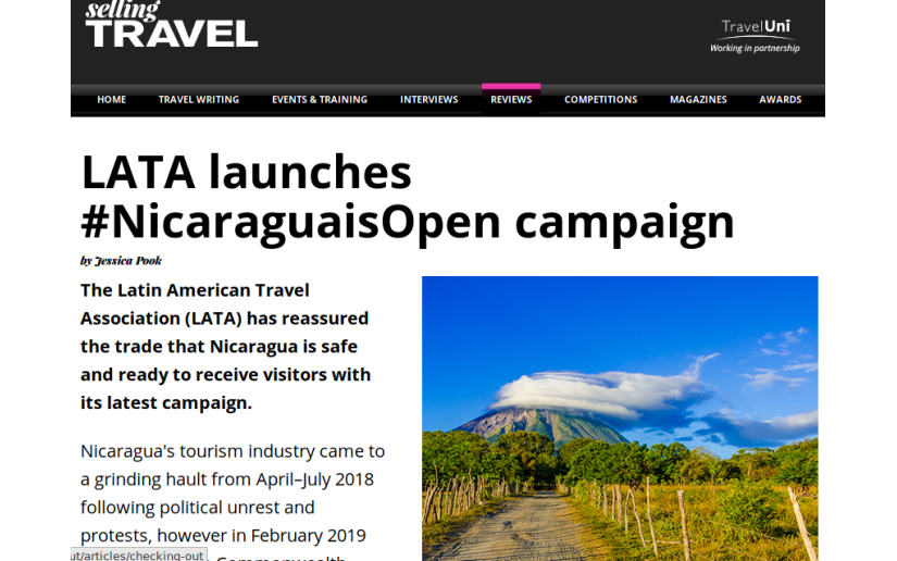 Nicaragua recibirá el premio Destino turístico global respetuoso del medio ambiente