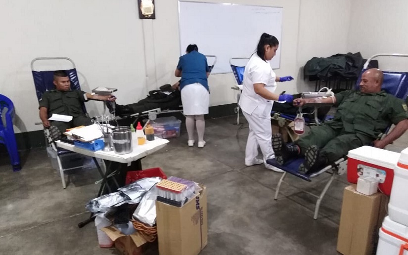 Ejército de Nicaragua participa en jornada de donación de sangre