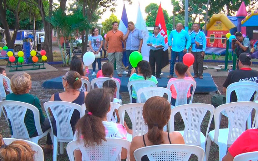 Alcaldía de Managua inaugura rehabilitación de parque en Las Brisas