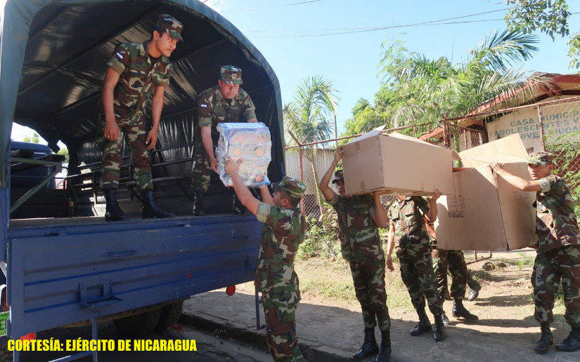Ejército de Nicaragua participa en traslado de juguetes