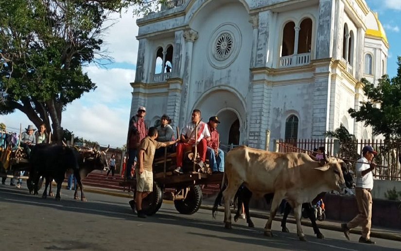 Carretas peregrinas de San Sebastián llegan a Diriamba