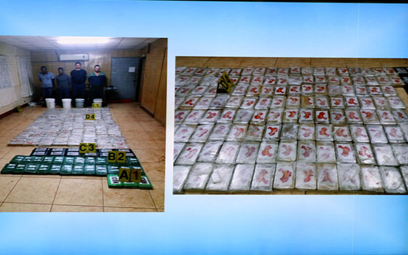 Fuerza Naval incauta 230 tacos de cocaína a sujetos de nacionalidad hondureña