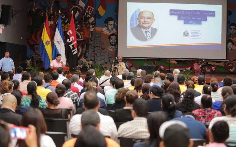 UNAN-Managua rinde homenaje al Padre Miguel D’Escoto en el 87 aniversario de su natalicio