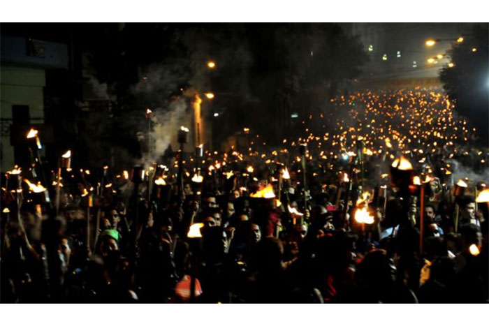 Daniel y Rosario participaron en Marcha de las Antorchas en Cuba