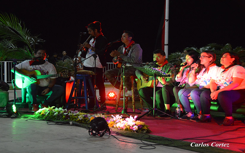 Juventud Sandinista protagoniza cantata en homenaje a Sandino