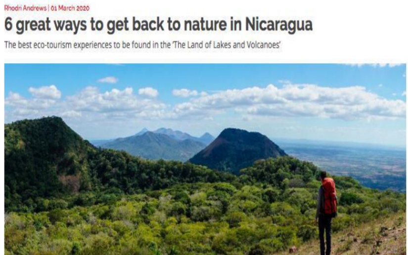 Revista británica de turismo destaca la naturaleza nicaragüense