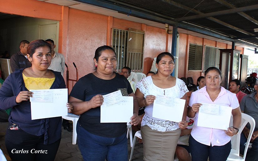 Protagonistas del proyecto Nicavida en Villa del Carmen reciben respaldo monetario 