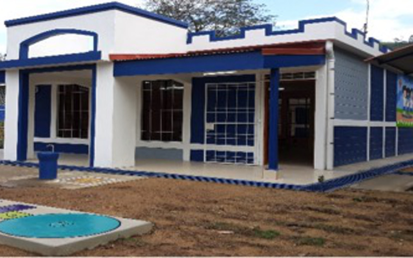 Así luce el Centro Escolar Jesús de Nazaret en la comunidad Floripón, municipio de Siuna