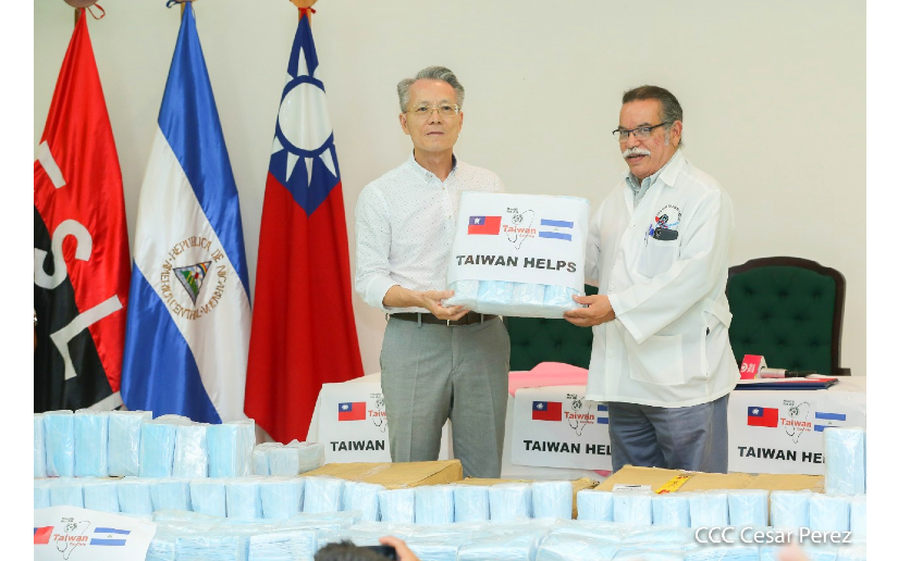 Taiwán entrega a Nicaragua nuevo donativo de 280 mil mascarillas
