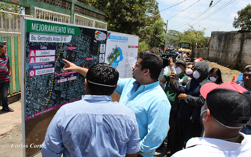 Alcaldía por concluir revestimiento de ocho calles que conectarán los distritos VI y VII de Managua