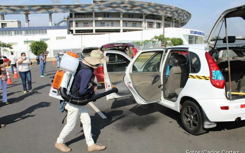 Definen 5 puntos en Managua para la desinfección de taxis para prevenir el Covid-19