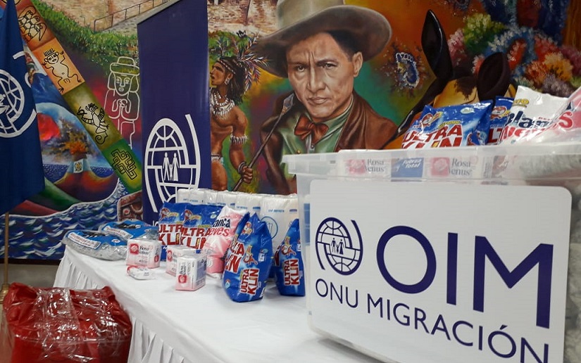 Nicaragua: OIM y ONUDI entrega donación de kits de higiene al Ministerio de Educación