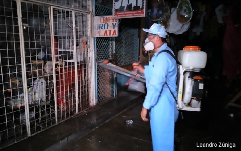 Alcaldía de Managua desinfecta mercado Roberto Huembes y Mayoreo