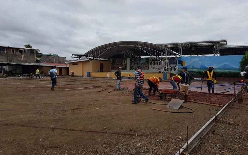 Avanza construcción de la remodelación de la Plaza Carlos Fonseca Amador