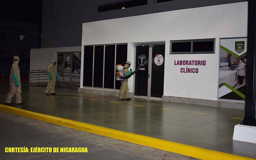 Ejército de Nicaragua continúa jornada de desinfección contra la covid- 19