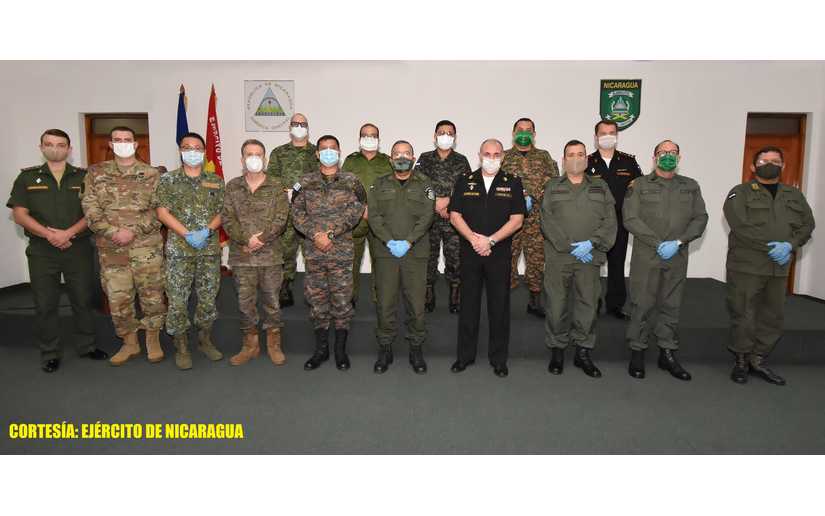 Reunión con los agregados de defensa, militares, navales, aéreos, adjuntos y jefes de misiones acreditados en la República de Nicaragua