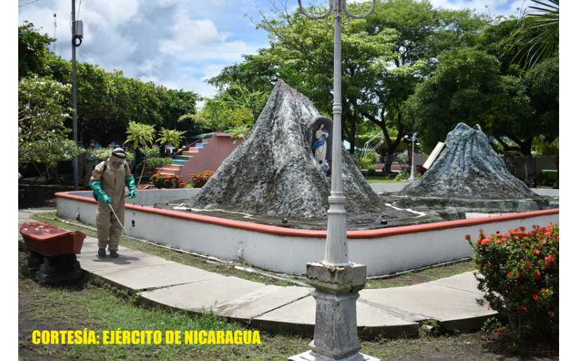 Desarrollo de jornada de desinfección contra la Covid-19 en Altagracia y Moyogalpa