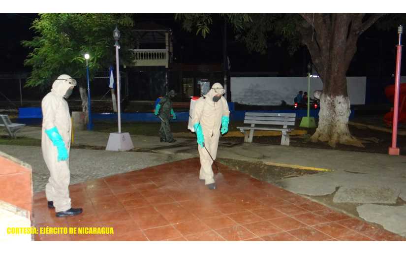 Ejército desarrolló jornada de desinfección contra la Covid-19 en San Jorge y San Juan del Sur
