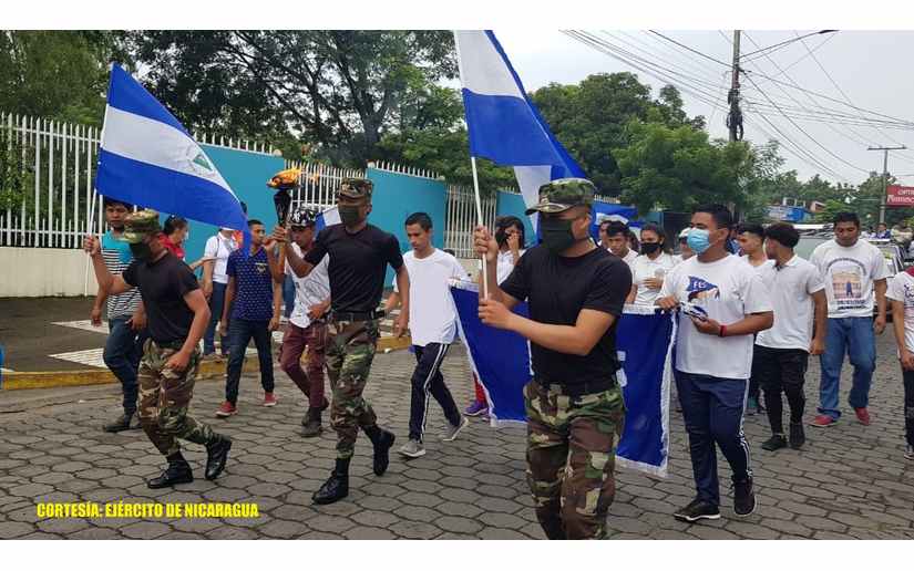 Brigada de Infantería Mecanizada participa en el recorrido de la antorcha de la libertad centroamericana