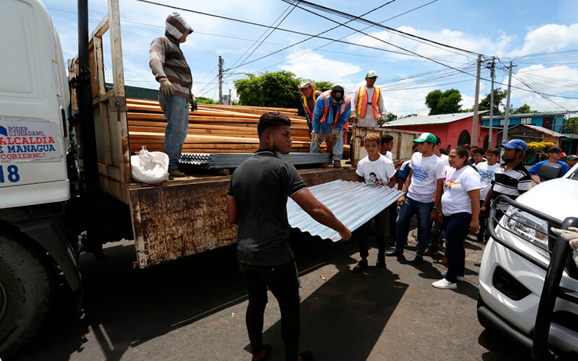 Abrazo solidario del Gobierno de Nicaragua a las familias afectadas por los fuertes vientos en Managua