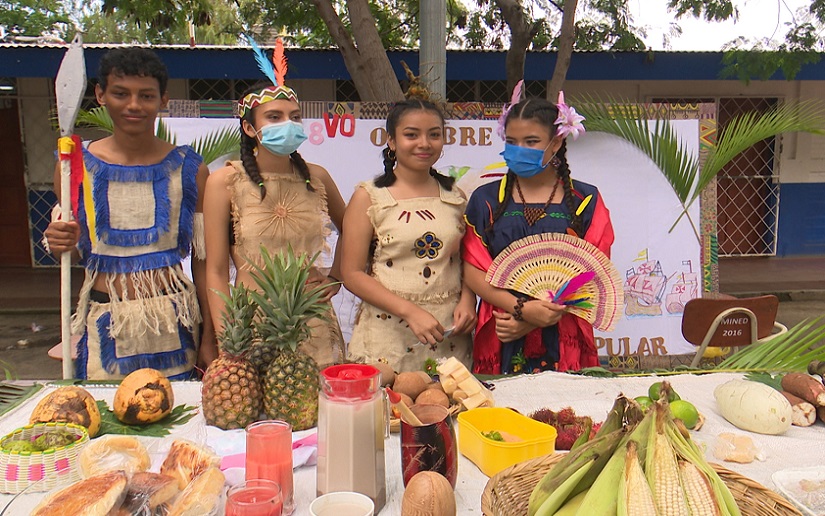Estudiantes de Nicaragua resaltan la lucha de la resistencia indígena hace 528 años