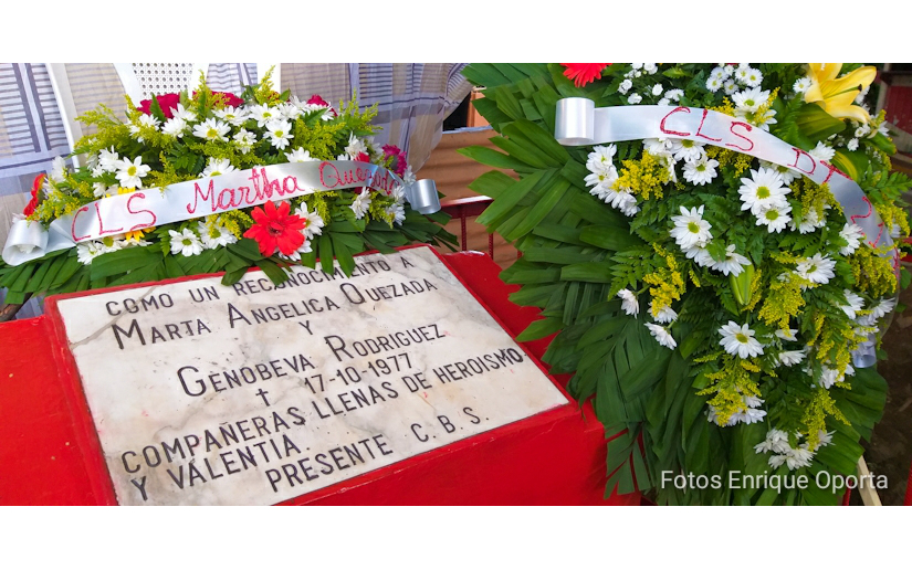 Conmemoran el 43 aniversario del paso a la inmortalidad de Martha Quezada y Genoveva Rodríguez 
