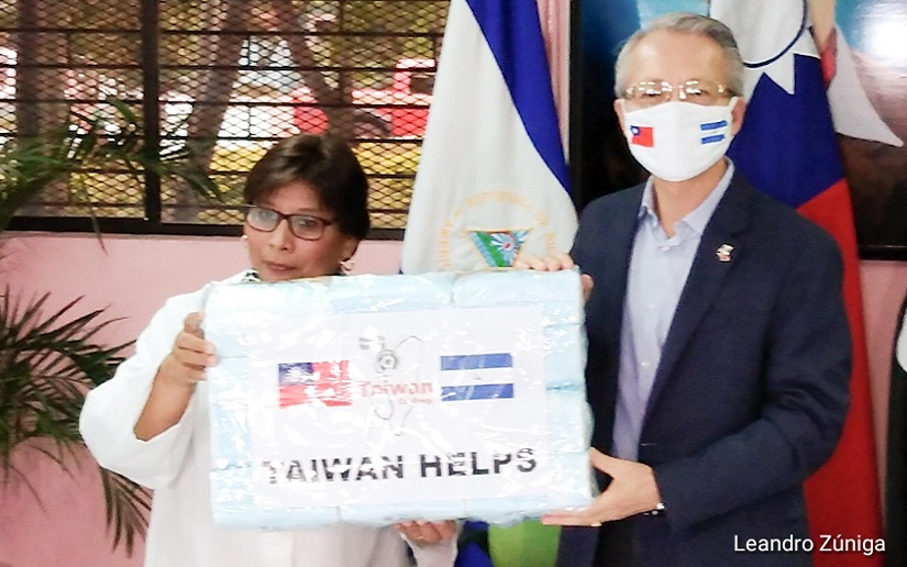 Nicaragua recibe del Gobierno de Taiwán donativo de mascarillas quirúrgicas y termómetros digitales
