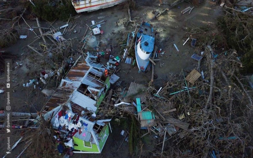 Imágenes aéreas del paso del Huracán Eta por el Caribe Norte de Nicaragua
