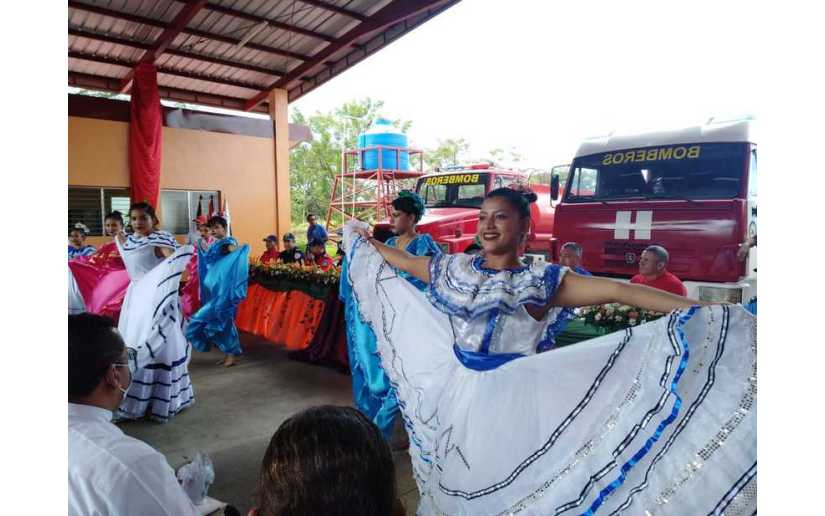 Familias inauguran estación de bomberos en Acoyapa