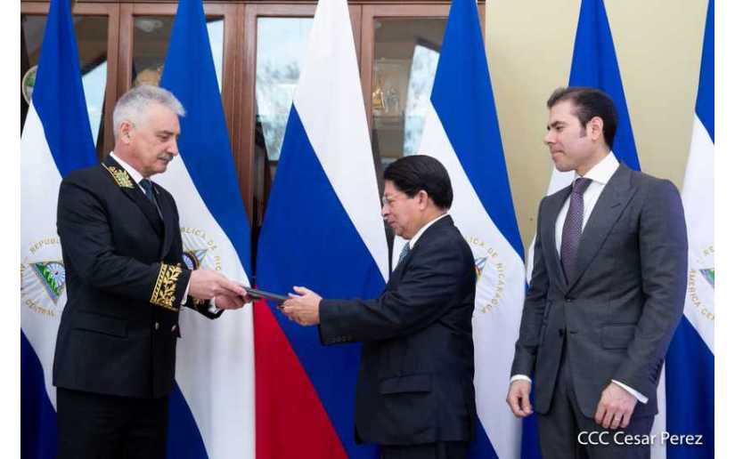 Nuevo embajador de la Federación de Rusia presenta Copias de Estilo en Cancillería de Nicaragua