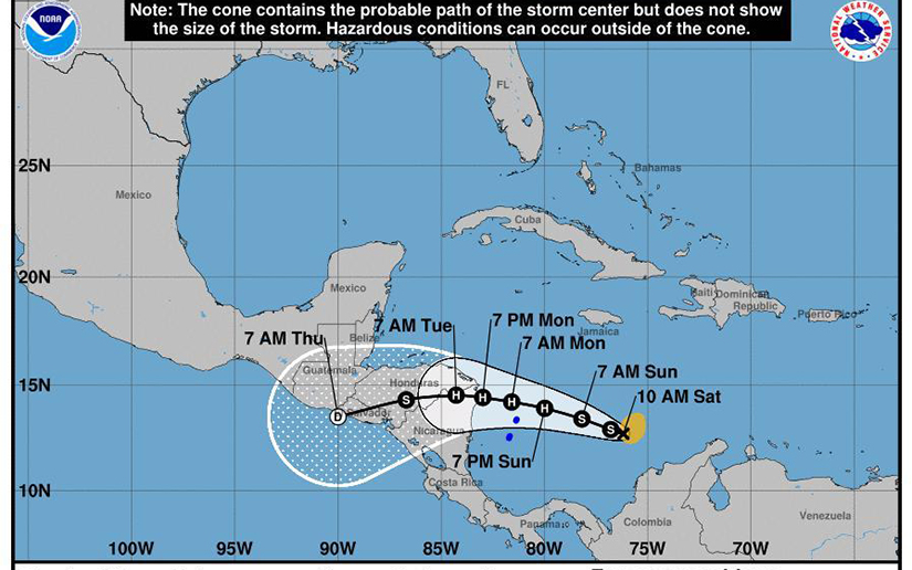 Se forma la tormenta tropical Iota a partir de la depresión tropical 31 en el Caribe Central