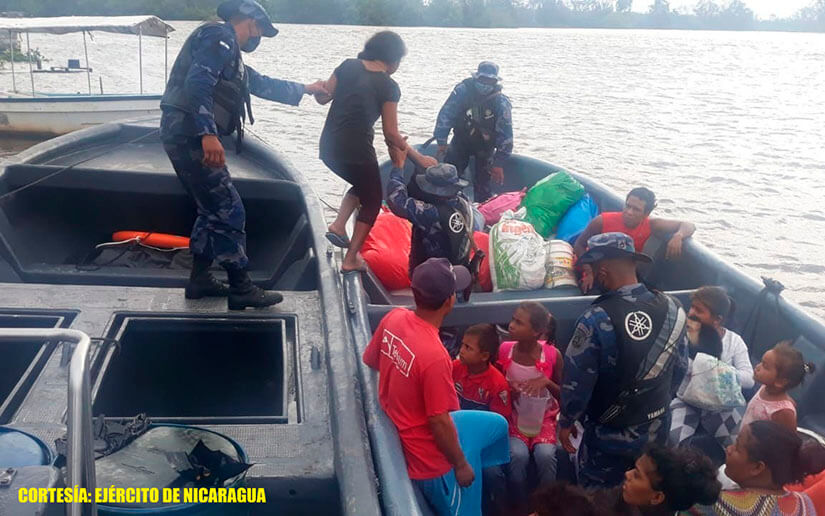 Ejército de Nicaragua traslada a personas albergadas a sus lugares de origen