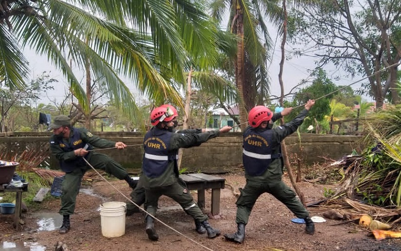 Ejército de Nicaragua realizó traslado de ayuda humanitaria y remoción de árboles