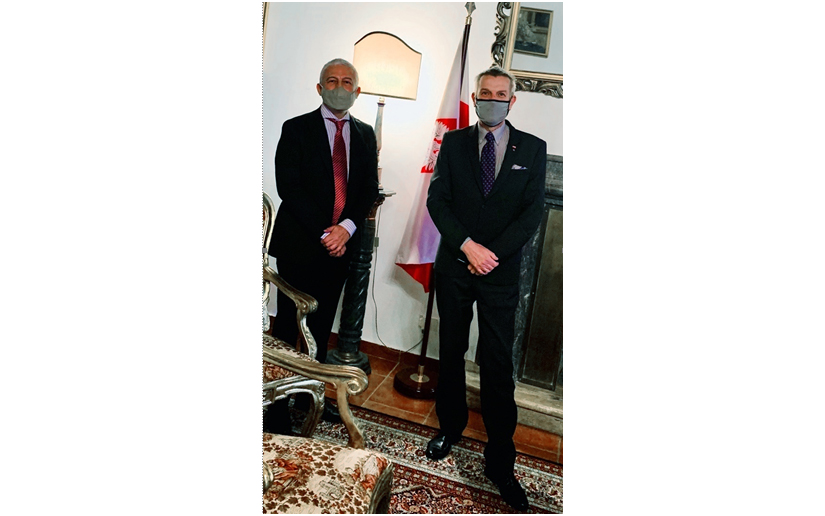 Embajador de Nicaragua visita al Embajador de Polonia en Roma