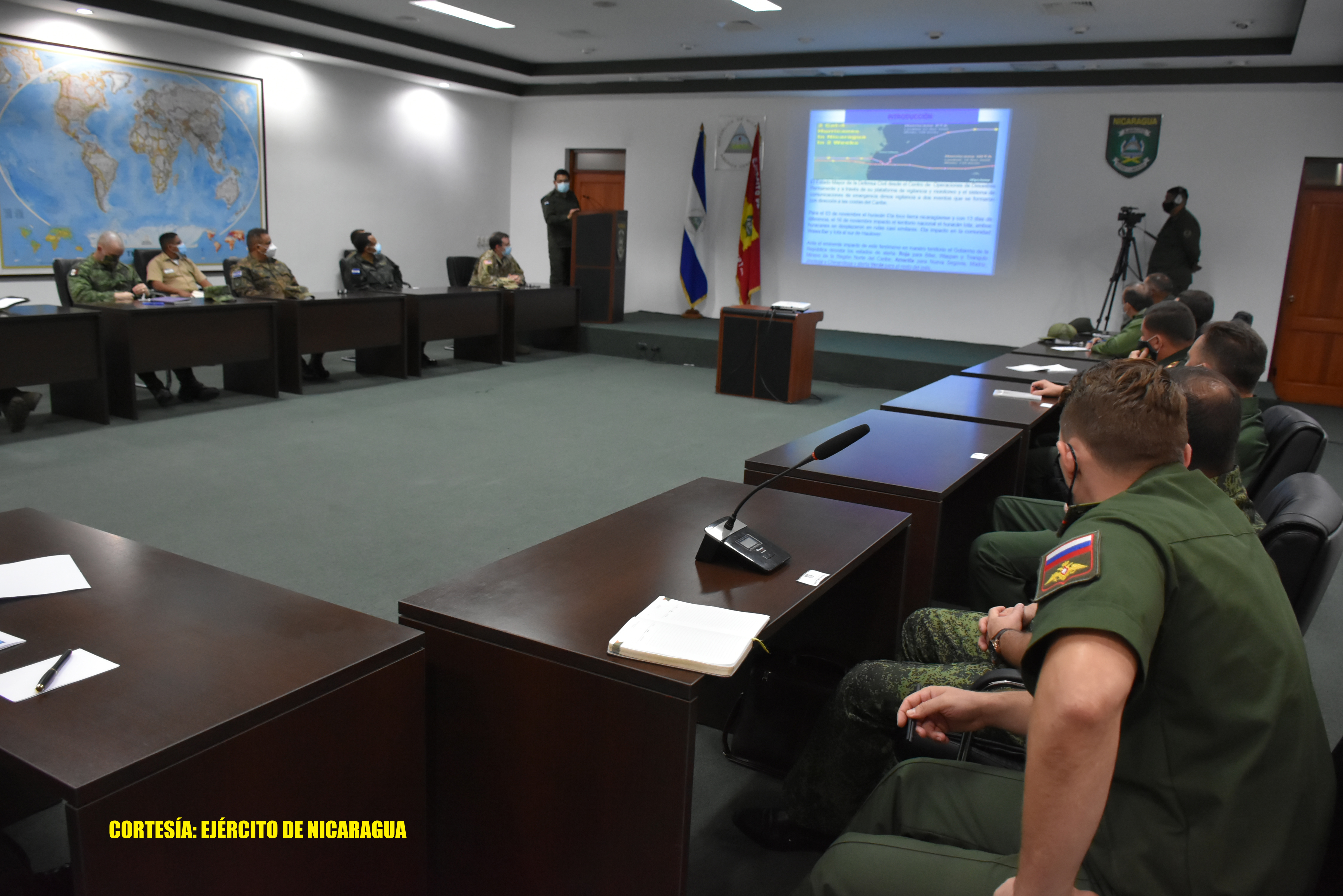 Reunión con los agregados de Defensa, Militares, Navales, Aéreos, Adjuntos y Jefes de Misiones acreditados en Nicaragua