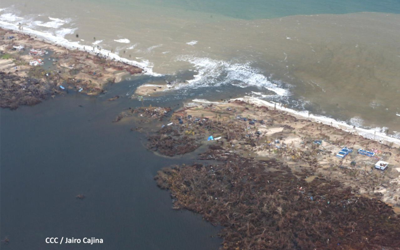 Imágenes aéreas de las comunidades afectadas por los huracanes Eta y Iota en la Costa Caribe Norte