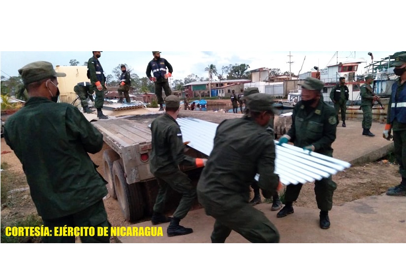 Ejército de Nicaragua realizó traslado de personas y ayuda humanitaria