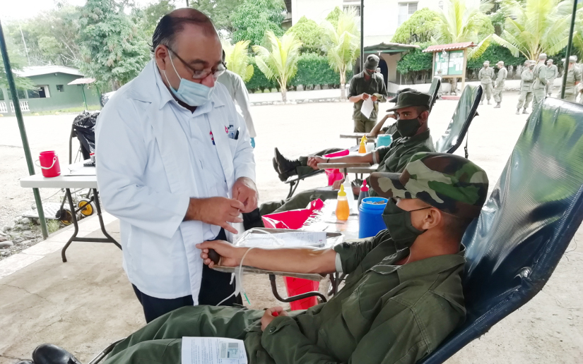 Ejército participa en jornada de donación de sangre