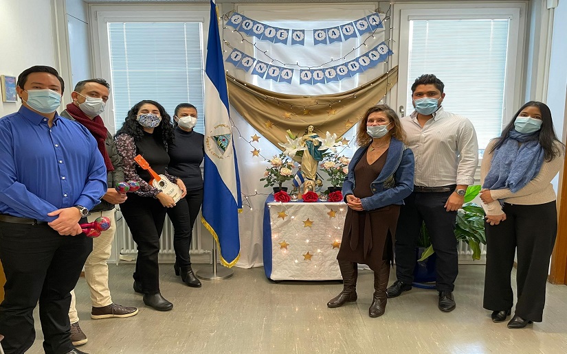 Celebran La Purísima en la Embajada de Nicaragua en Ginebra, Suiza