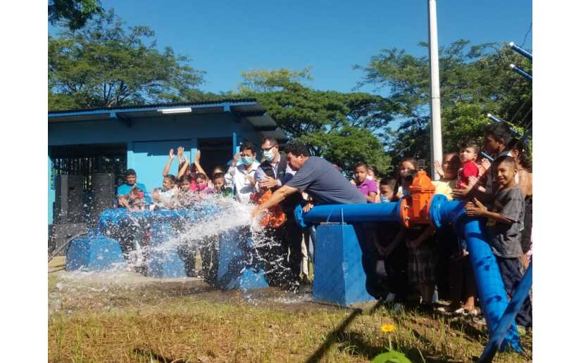 Inauguran pozo con capacidad de bombeo de 500 galones por minuto en la comunidad Los Rugama