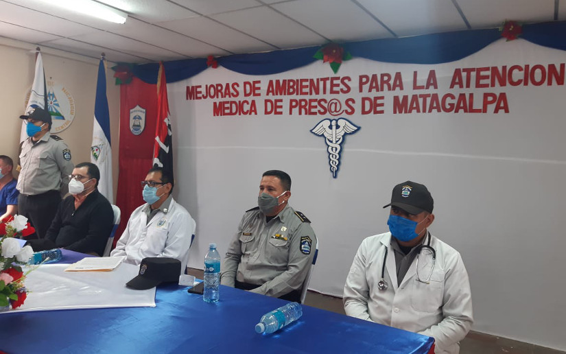 Inauguran mejoramiento para la Atención Médica a Privados de Libertad, en el Sistema Penitenciario de Waswalí-Matagalpa.