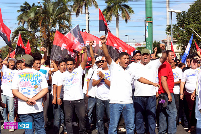 Juventud nicaragüense protagoniza jornada de amor y solidaridad con Venezuela