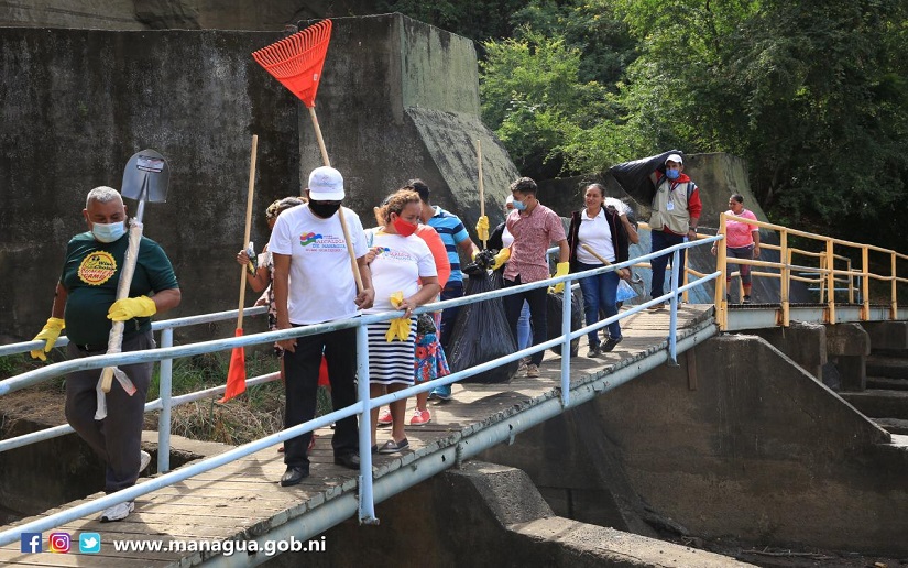 Alcaldía de Managua inicia jornadas de limpieza en la Reserva de la Laguna de Tiscapa