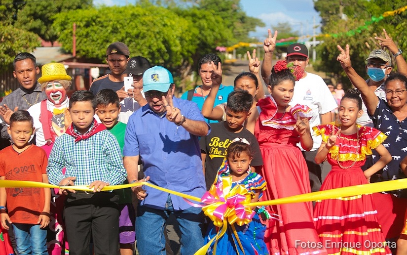 Alcaldía de Managua inaugura dos cuadras nuevas en el barrio Manuel Fernández