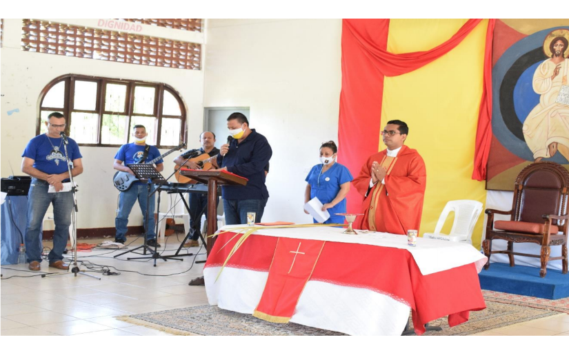 Misa campal presencial desde el penal de Tipitapa a los centros penitenciarios del país