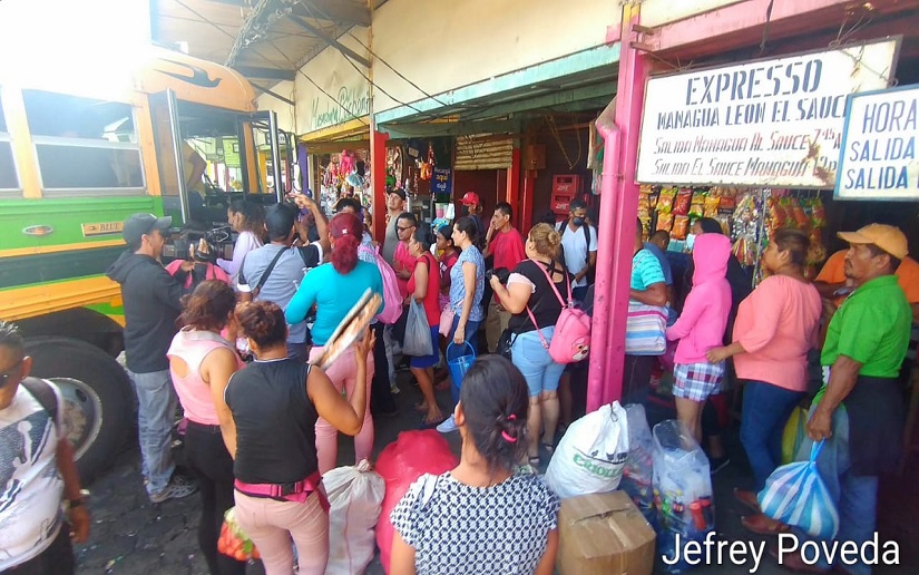 Terminales de buses de Managua repletas de viajeros en esta Semana Santa